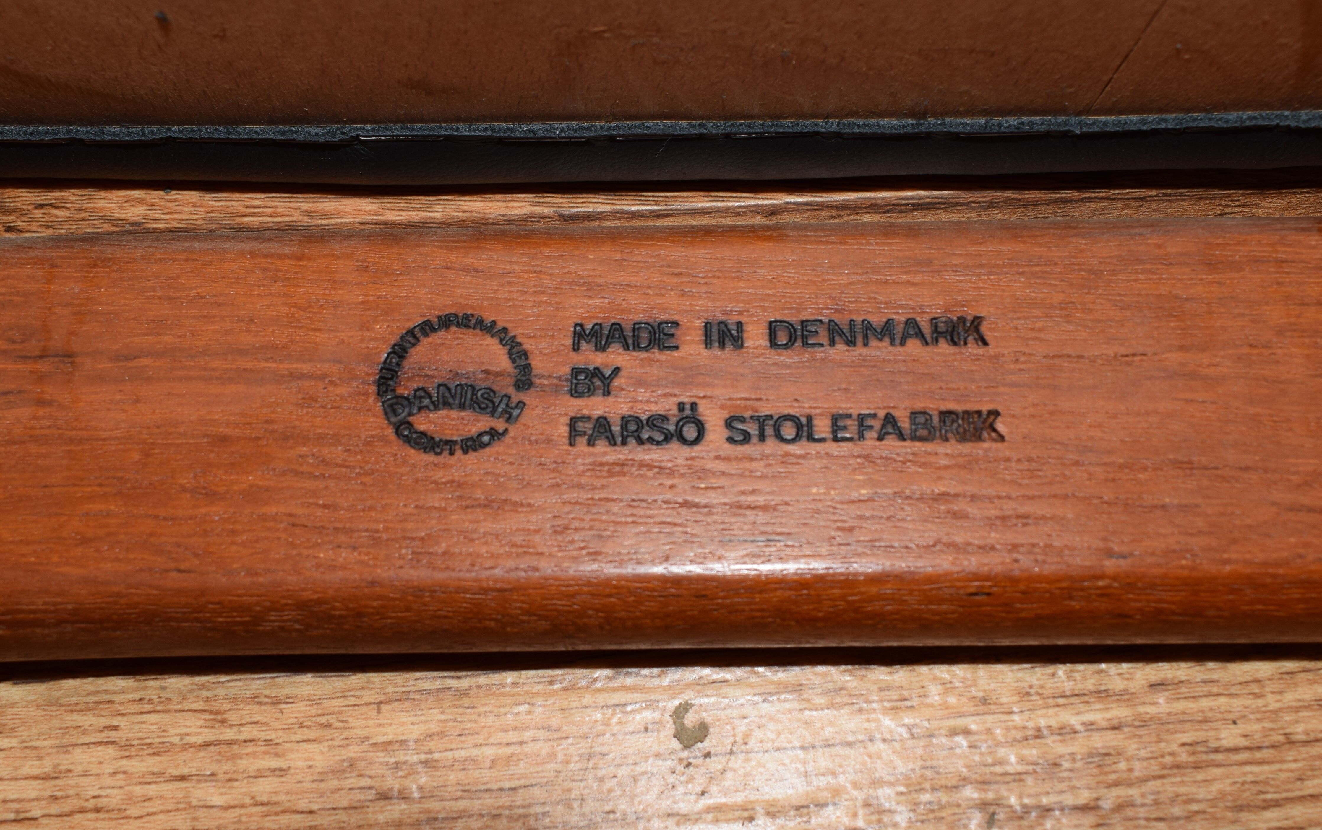 Mid-century danish teak & leather dining chair by P.E. Jørgensen for Farsø Stolefabrik, 1960s