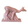 Pink doe sculpture geo conde saint clement earthenware france 1930 art deco