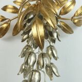 Hans koegl vintage florentine wall lamp sconce metal pioggia d'oro hollywood regency style