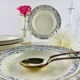 6 old creil and montereau hollow plates, Colbert service
