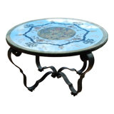 Table basse verre eglomise