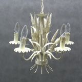 Lustre floral Hollywood Regency, années 1970