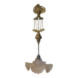 Lustre monte et baisse bronze ancien