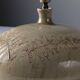 Ceramic table lamp in the style of Roger Capron with fern leaf Herbier motif, 1960s