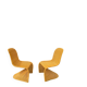 Vintage rattan chairs – cantilever design in the style of Panton – 1970s