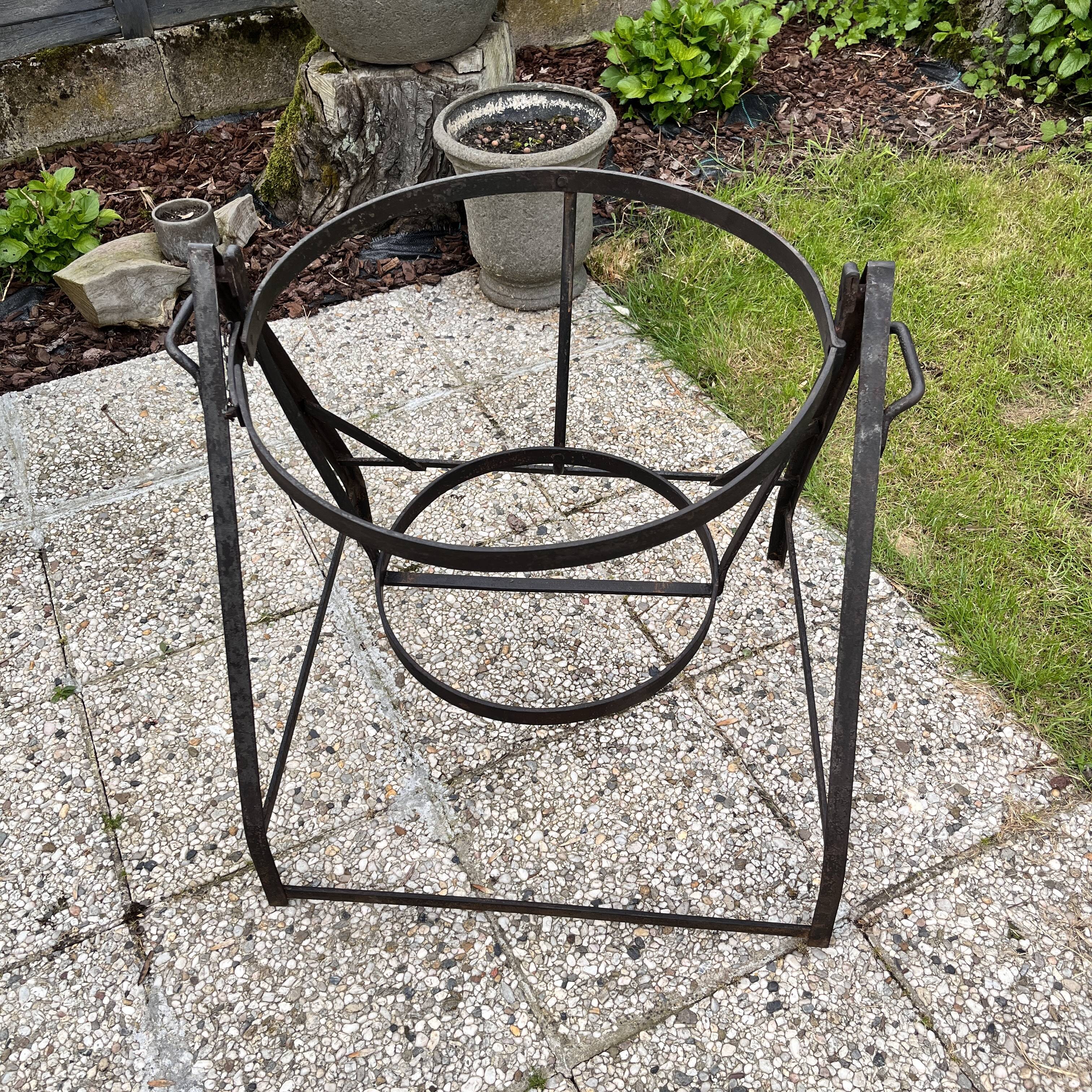 Demijohn on steel rocker