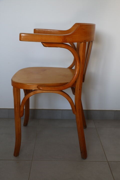 Baumann light beech armchair