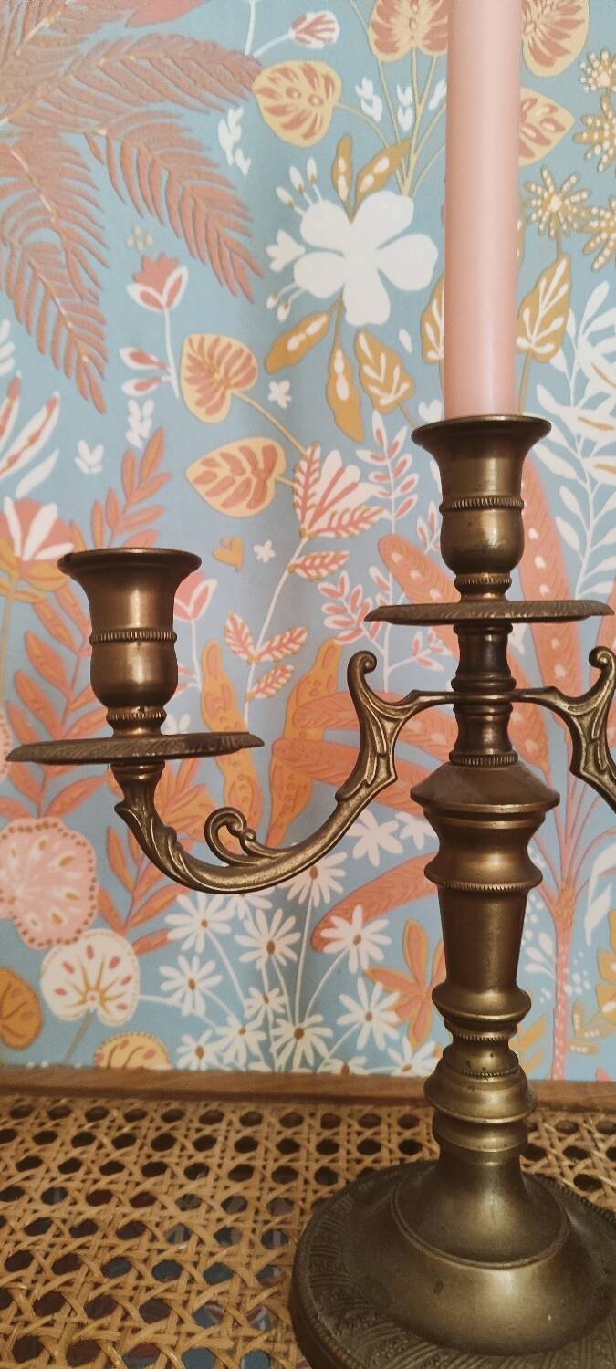 Antique chandelier in gilded brass