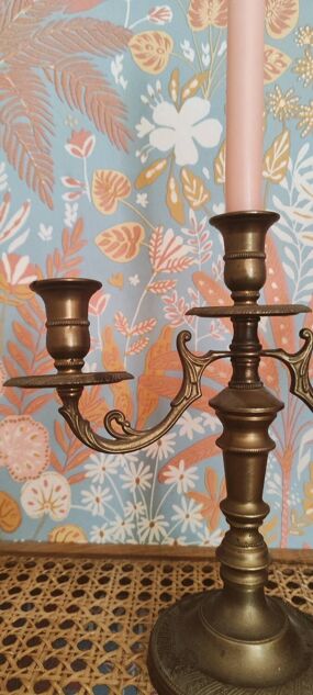 Antique chandelier in gilded brass