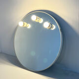 Mirror with integrated round bulbs by Gedy, 1970