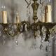 Bronze chandelier and faceted crystal stamps