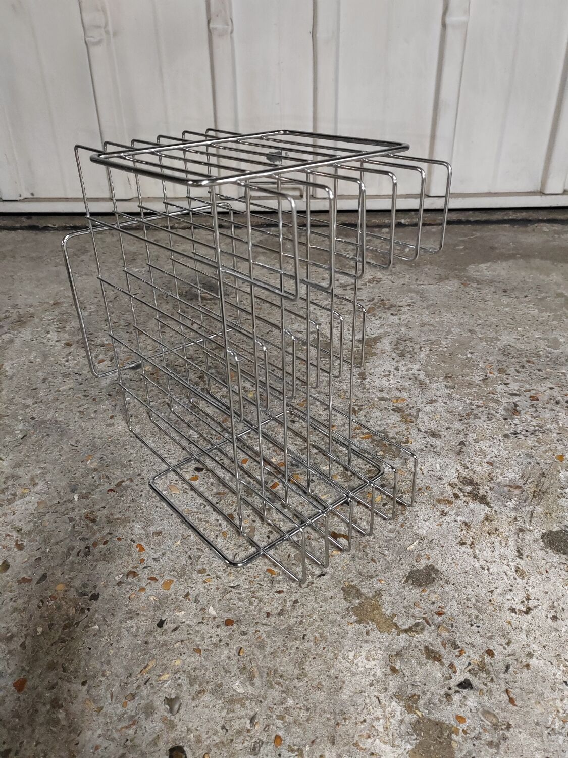 Vintage chrome magazine rack