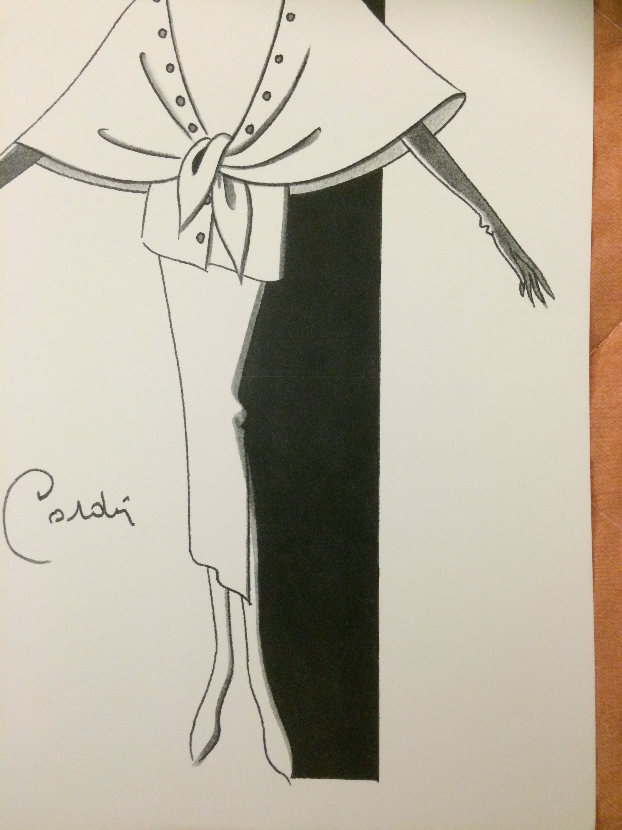 Illustration de mode de presse par Pierre Cardin