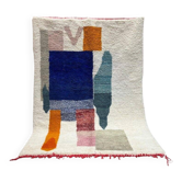 Handmade pure wool rug with traditional colourful patterns 1.5/2.5 m