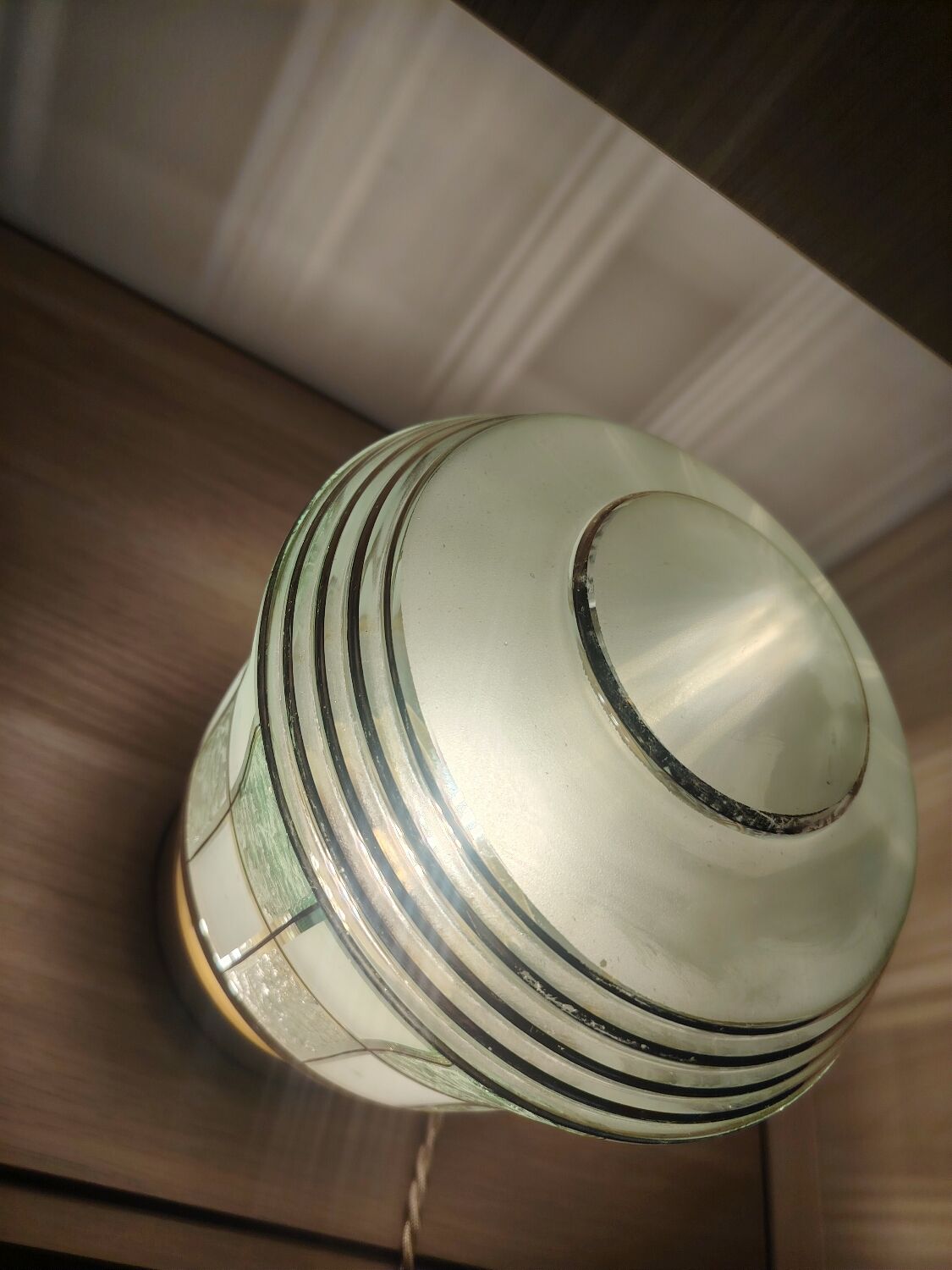 Art Deco glass lamp with touch control