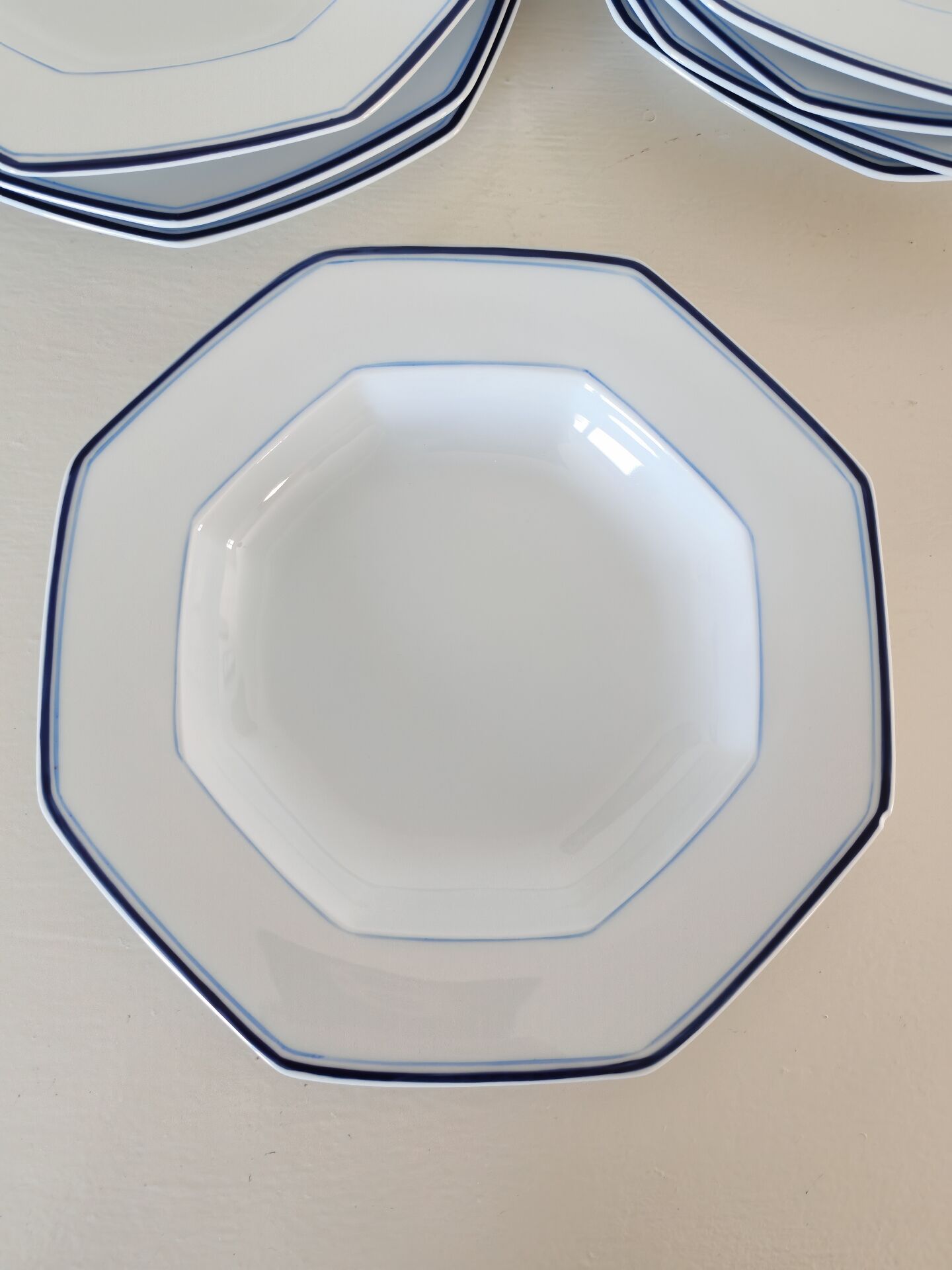 Set of 8 Raynaud Limoges porcelain plates