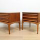 A pair of Vintage Mid-century style Lane 'Rhythm' bedside tables in walnut