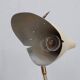 Lampe de table italienne rare des années 1950 d'Oscar Torlasco pour Lumen en laiton et marbre.