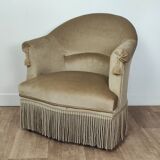 Velvet toad armchair