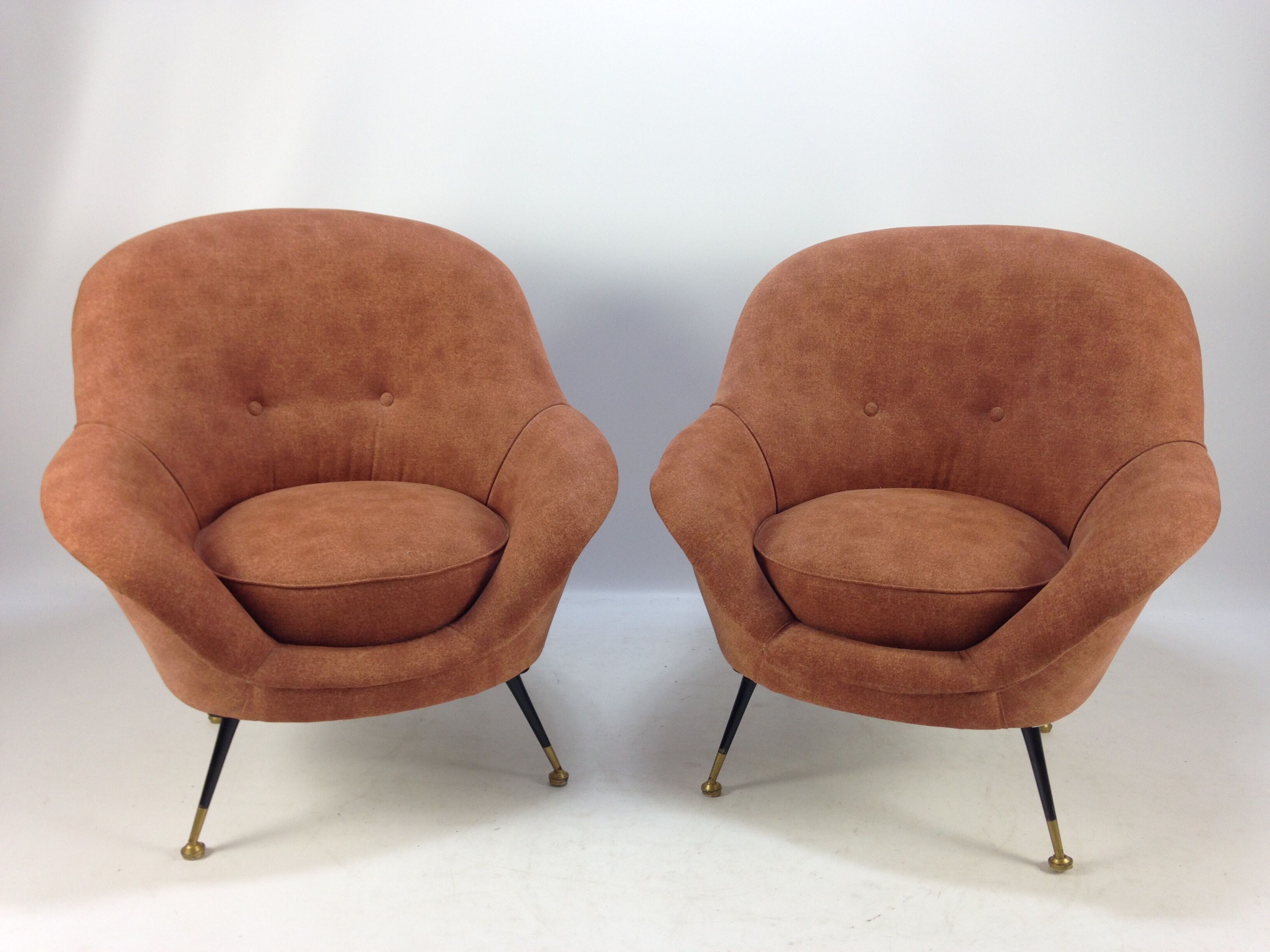 Mid-century set of italian armchairs, 1950