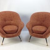 Mid-century set of italian armchairs, 1950