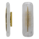 Pair of Modern Murano Glass Transparent and Brass Sconces, Italy