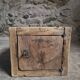French antique oak safe, lockable rustic chest, circa 1750–1850.