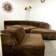 Old vintage modular sofa 6 elements of the 70s velvet / design
