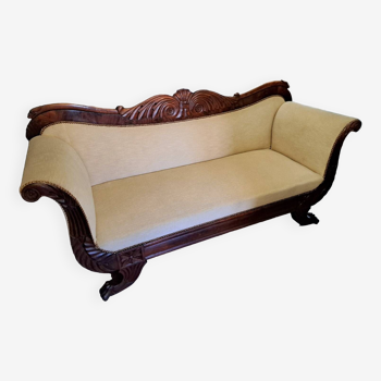 Restoration period mahogany sofa