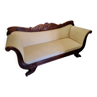 Restoration period mahogany sofa