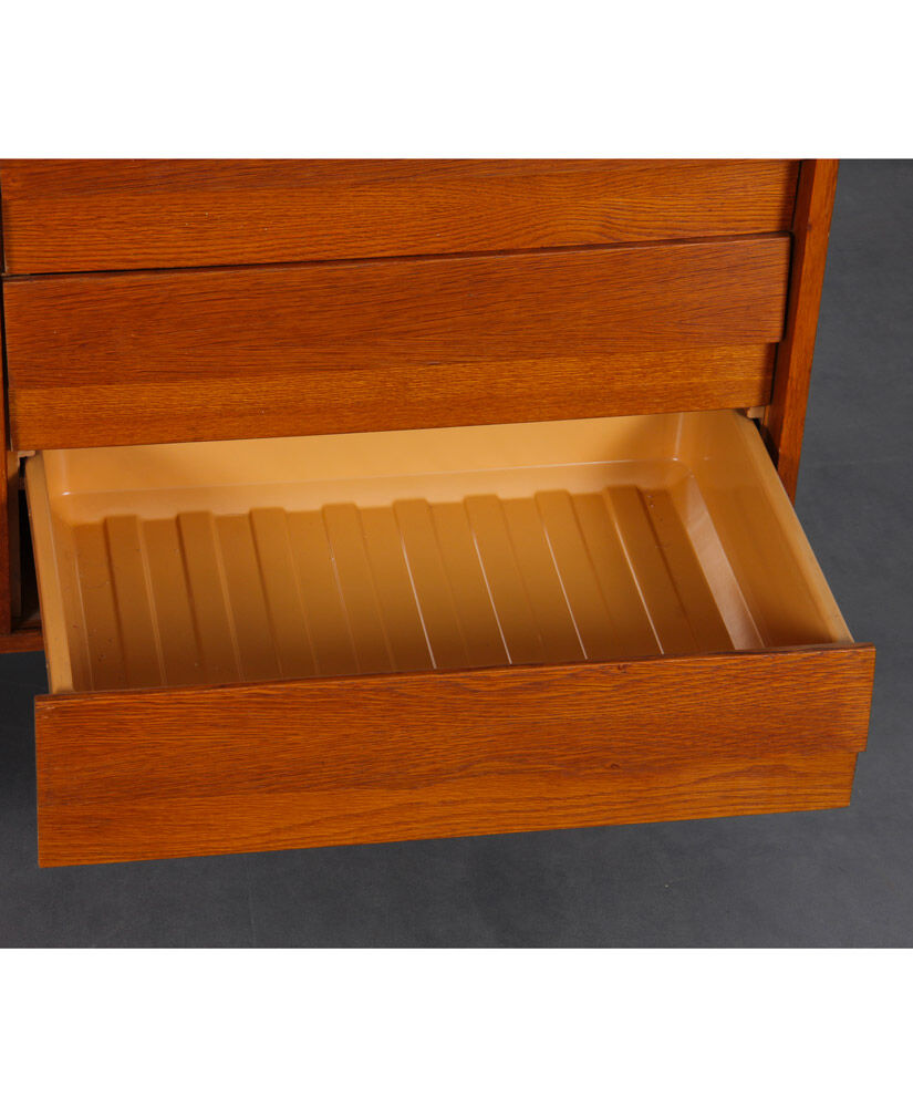 Oak row by Jiroutek for Interier Praha, model U-460, 1960