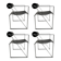 4 chaises Model 601 Seconda en métal attribuées à Mario Botta, 1982