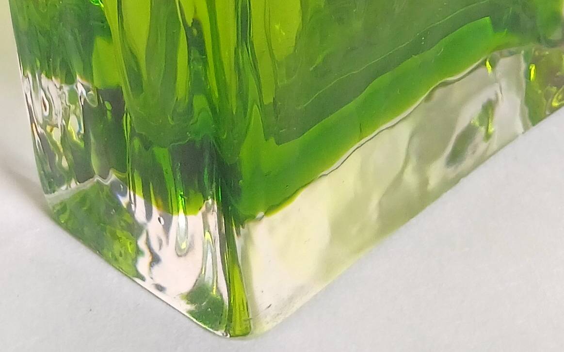 Textured glass wall vase Kumela in the style of Kaj Blomqvist, Finland circa 1960.