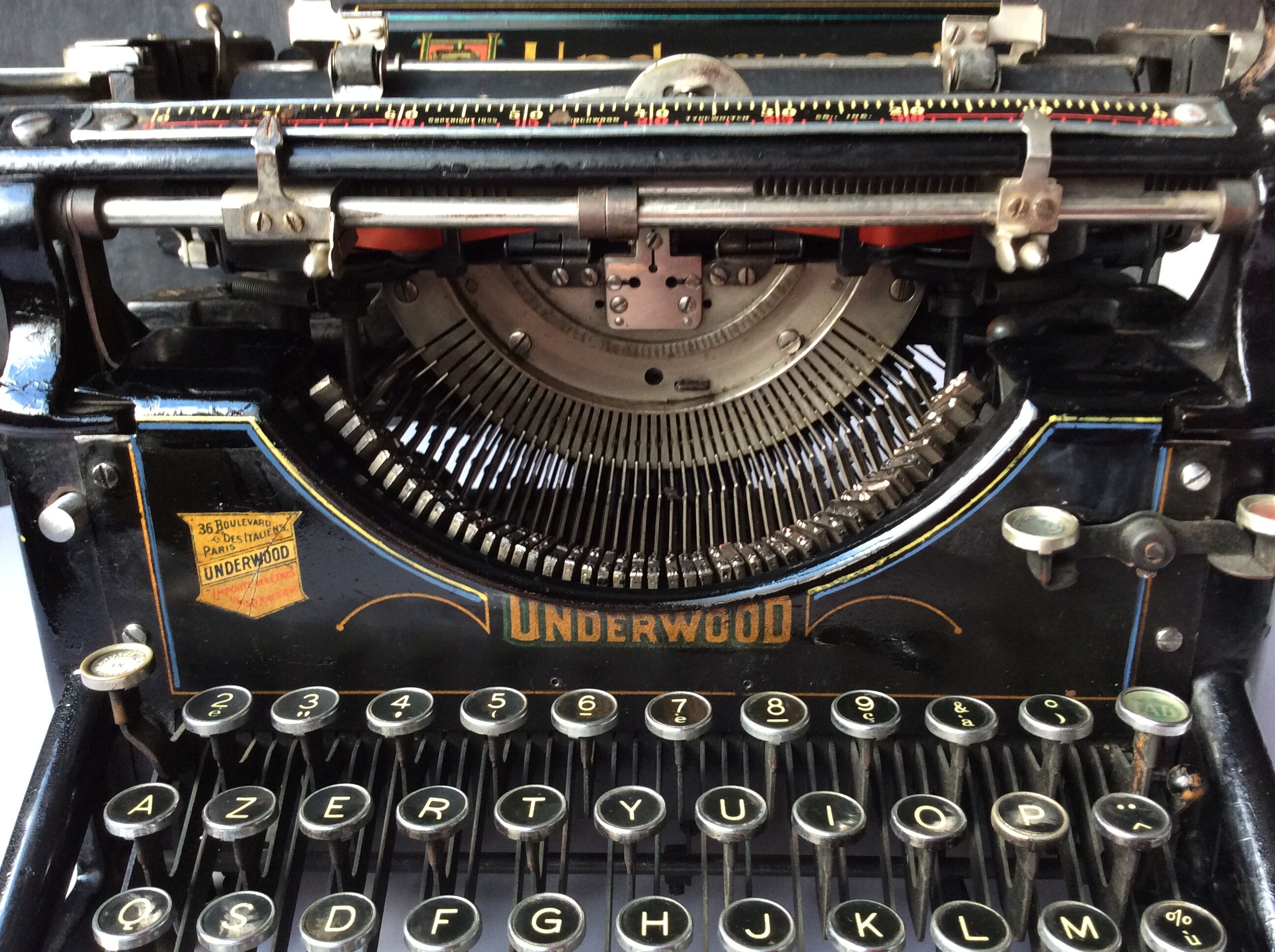 Old underwood typewriter