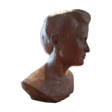 Bust woman of the 50s in terracotta