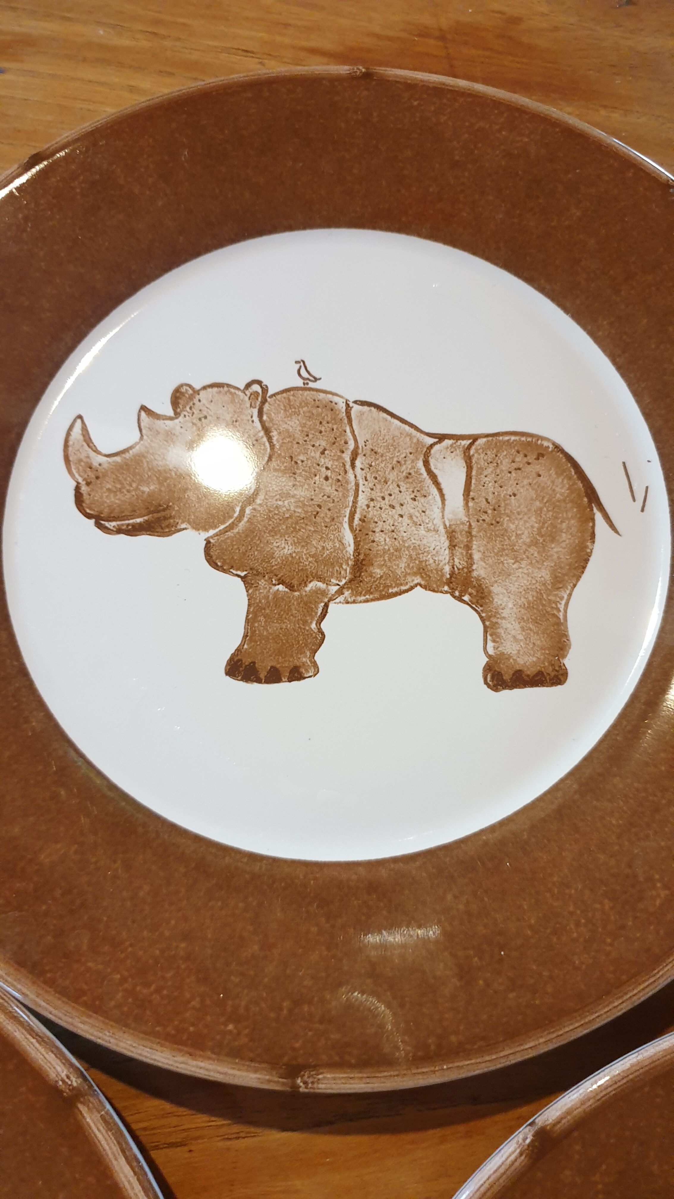 Set 5 assiettes à dessert animaux sauvages d'Afrique