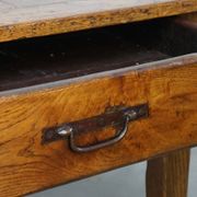 antique French oak dining table with 3 drawers and an exquisite patina