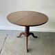 English antique Georgian oak tilt-top tripod base table