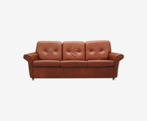 Canapé en cuir, années 60, design danois, Danemark