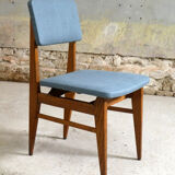 Series of 6 oak chairs, 1950