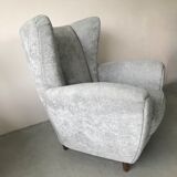 Pair of italian armchairs in velvet