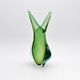 Murano vase Flavio Poli Sommerso Emerald Green Yellow Turquoise 26cm