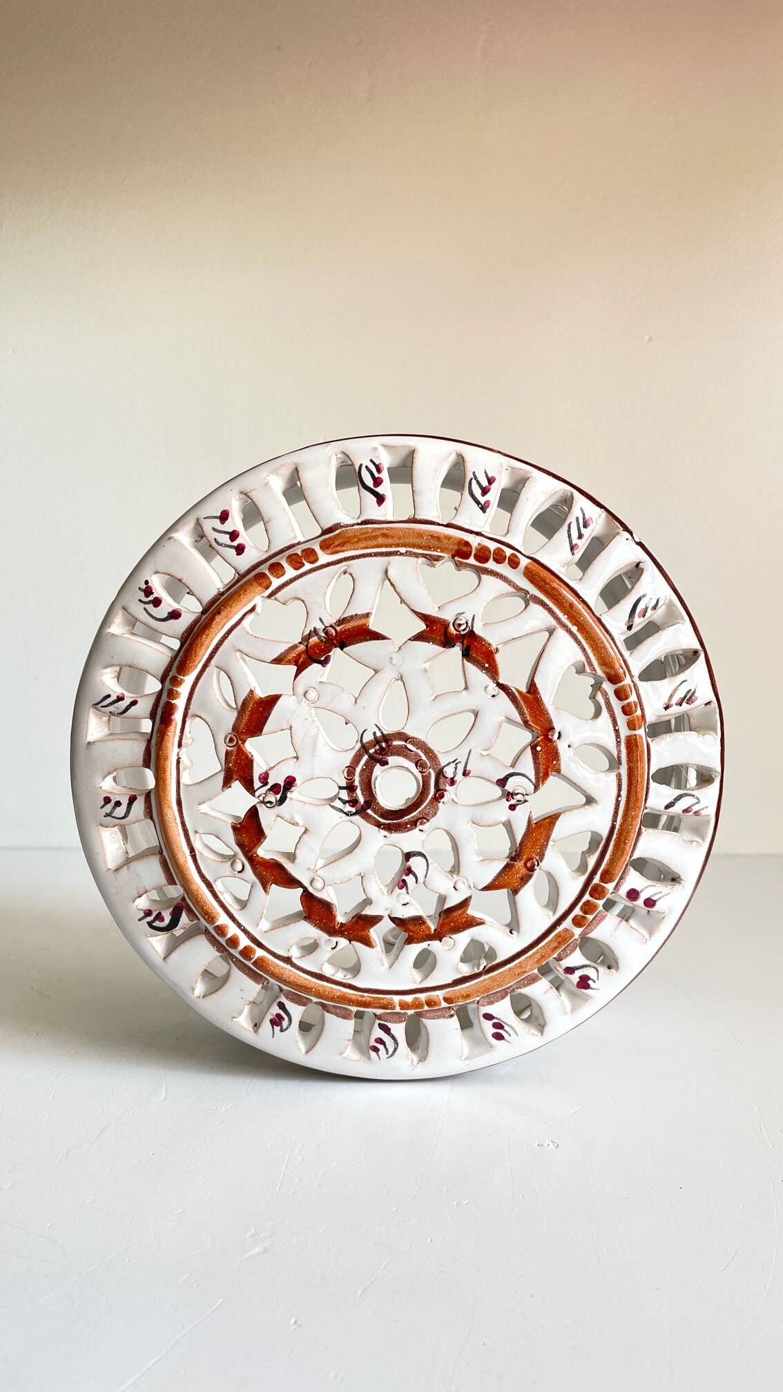 Handcrafted ceramic wall light