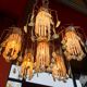 Vintage fountain chandelier glass and plexiglass