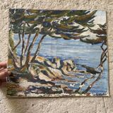 Old painting, seaside signed Michelet