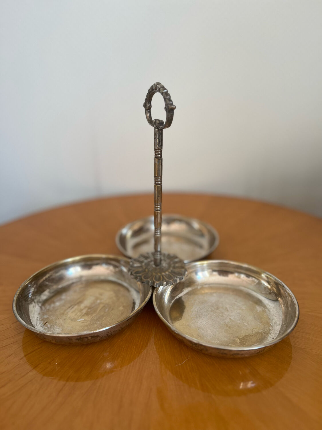 Metal servant, silver, antique