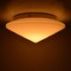 Round white glass ceiling lamp, Penko Pieńsk, Poland 1970s