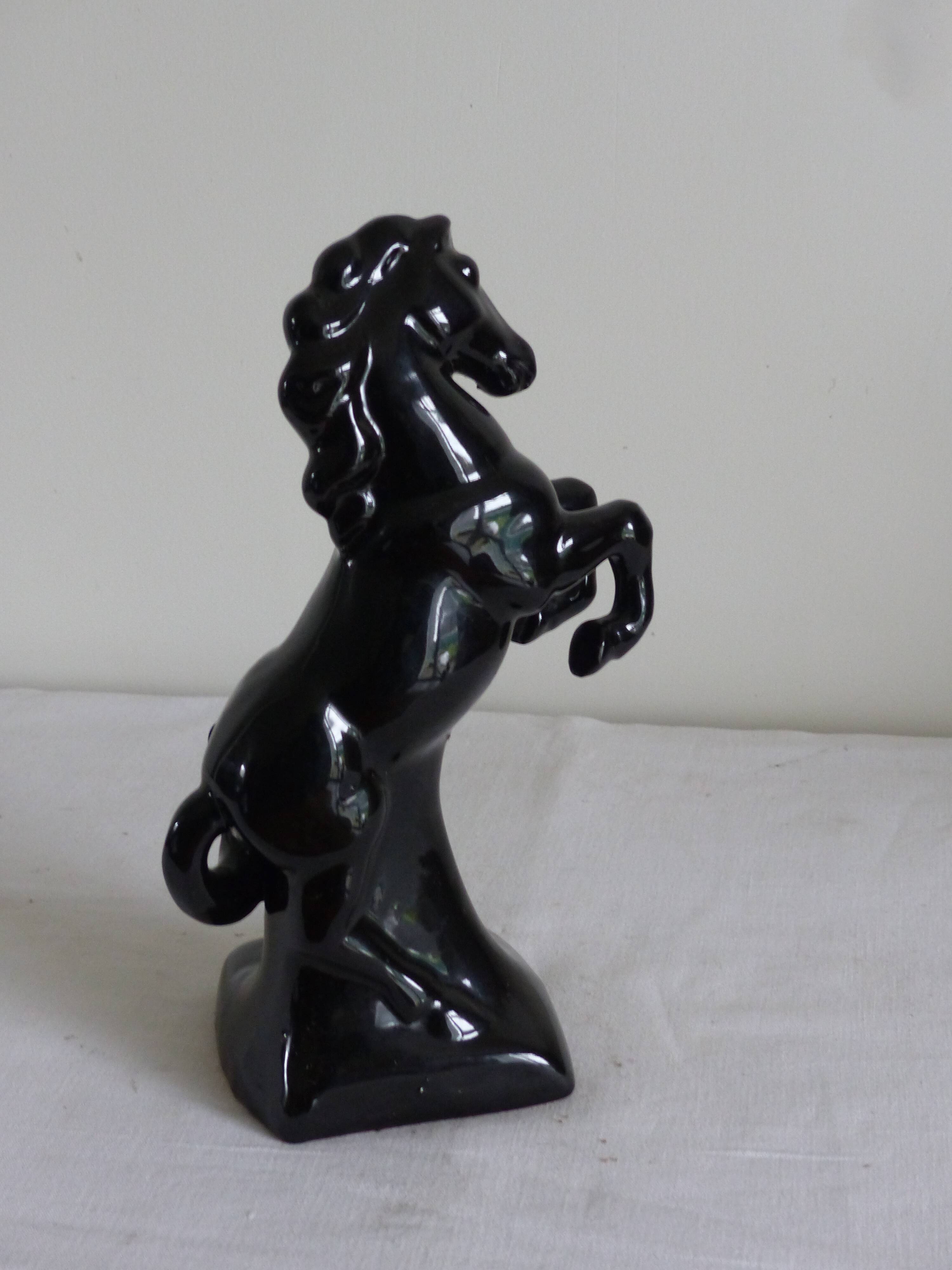 Black ceramic horse