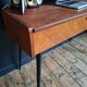 Vintage furniture with tapered legs, desk, console, dressing table.