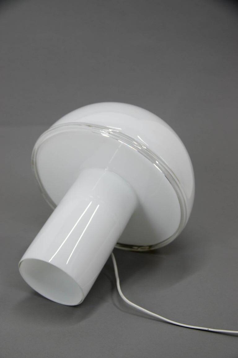 Large Italian Opaline Glass Table or Floor Lamp by Fontana Arte, 2010s